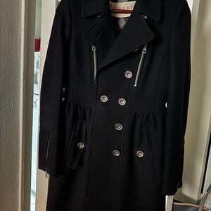 Burberry Brit Black Plaid Lined Jacket